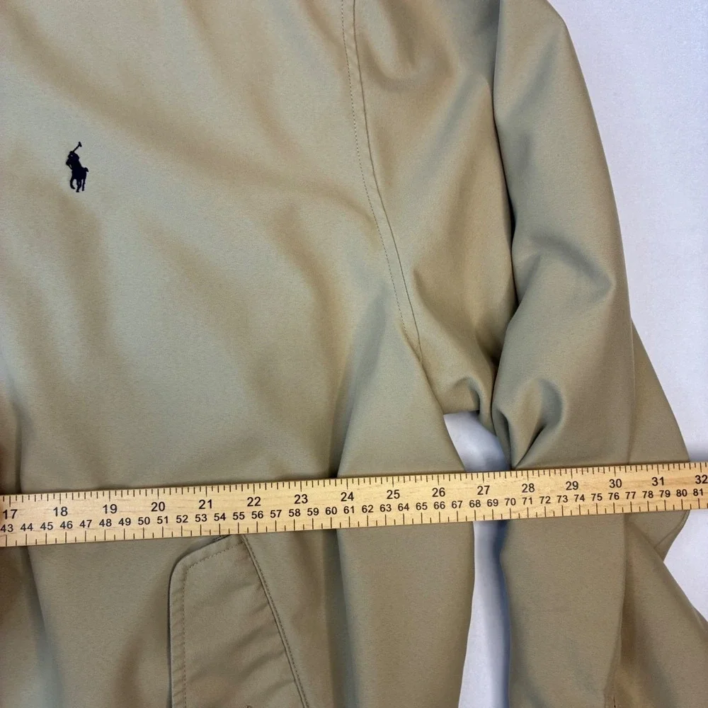 Polo Ralph Lauren Harrington Jacket Men XXL‎ Tan Beige Full Zip Windbreaker Pony